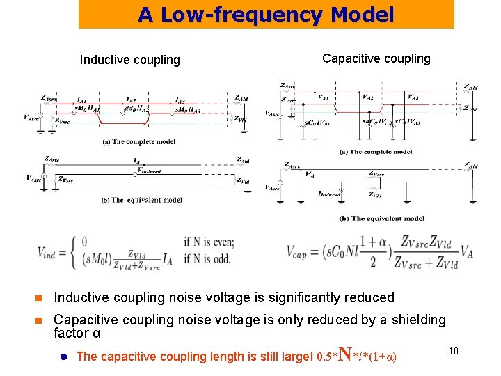 A Low-frequency Model Inductive coupling Capacitive coupling n Inductive coupling noise voltage is significantly
