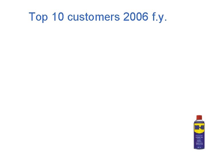 Top 10 customers 2006 f. y. 