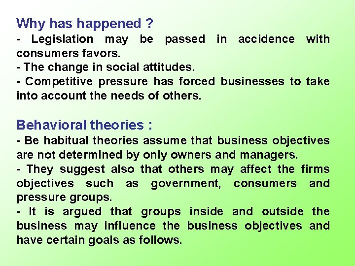 Why has happened ? - Legislation may be passed in accidence with consumers favors.