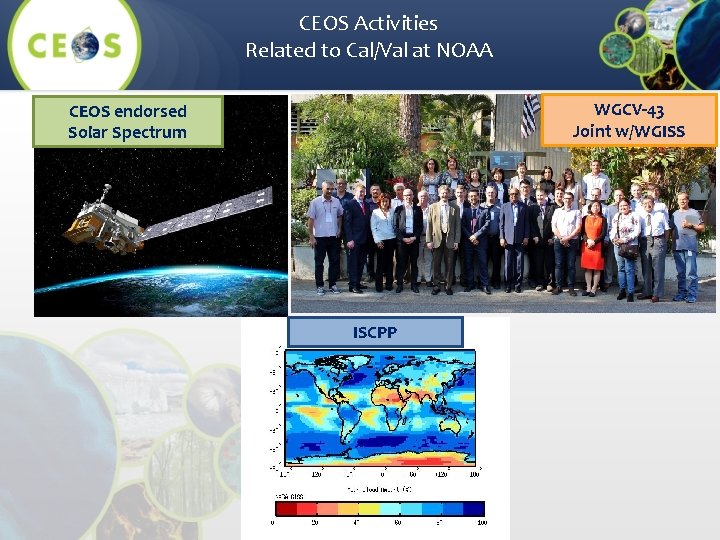 CEOS Activities Related to Cal/Val at NOAA WGCV-43 Joint w/WGISS CEOS endorsed Solar Spectrum CEOS Activities Related to Cal/Val at NOAA WGCV-43 Joint w/WGISS CEOS endorsed Solar Spectrum