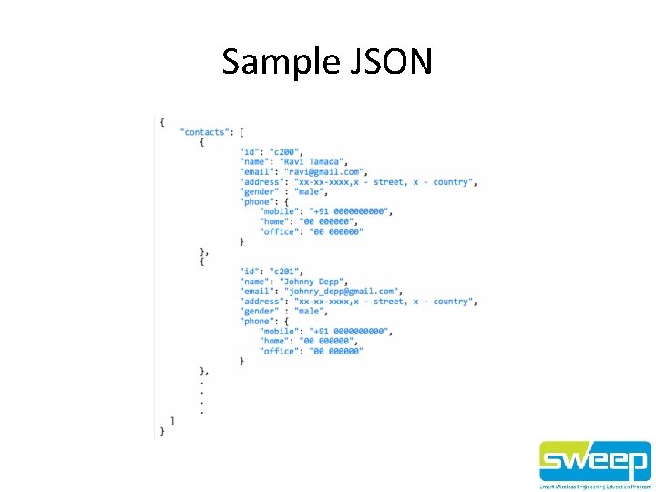 Sample JSON 