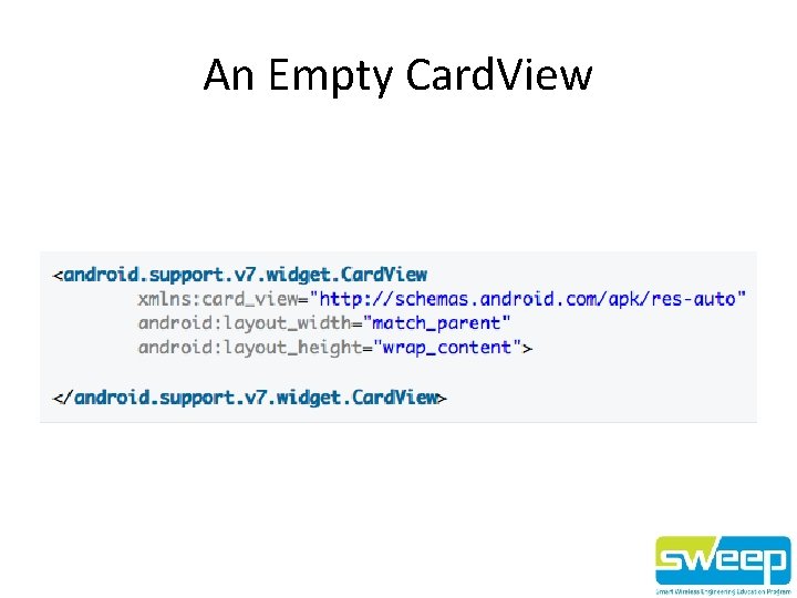 An Empty Card. View 