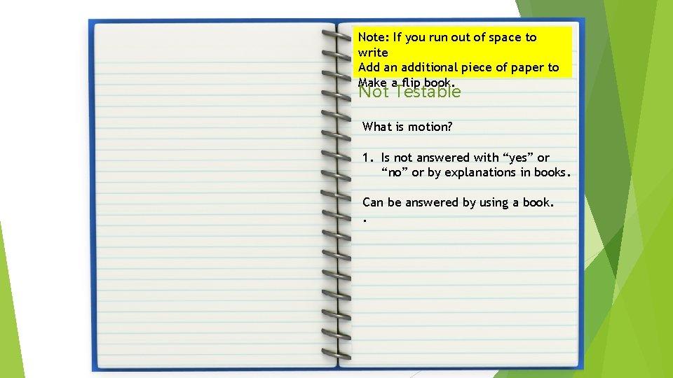 Model Note: If you run out of space to write 1. Can be answered