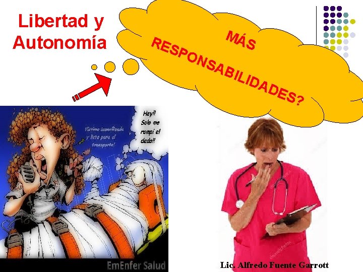 Libertad y Autonomía RE SPO NS MÁ S AB ILID AD ES? Lic. Alfredo
