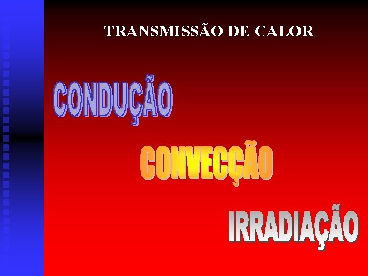 TRANSMISSÃO DE CALOR 