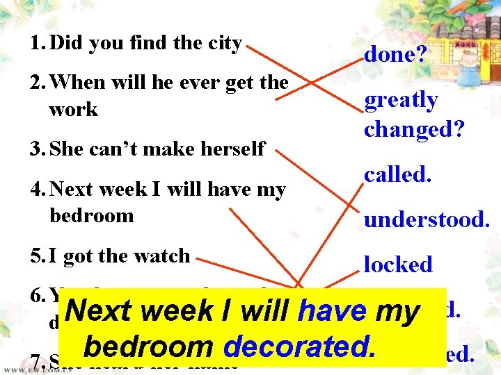 1. Did you find the city 2. When will he ever get the work