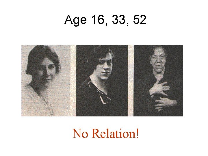 Age 16, 33, 52 No Relation! 
