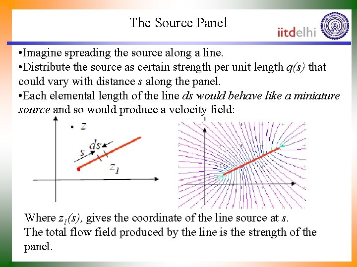 The Source Panel • Imagine spreading the source along a line. • Distribute the