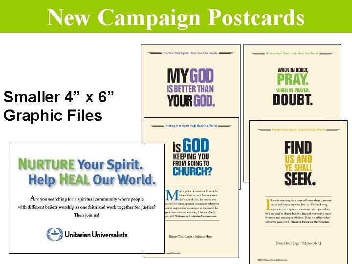 New Campaign Postcards Smaller 4” x 6” Graphic Files 