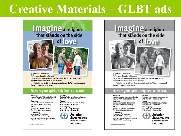 Creative Materials – GLBT ads 