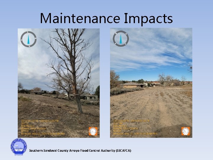 Maintenance Impacts Southern Sandoval County Arroyo Flood Control Authority (SSCAFCA) 