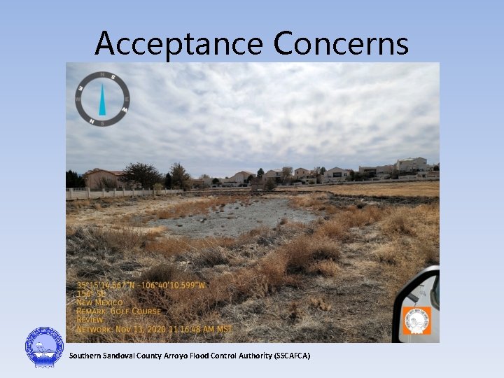 Acceptance Concerns Southern Sandoval County Arroyo Flood Control Authority (SSCAFCA) 