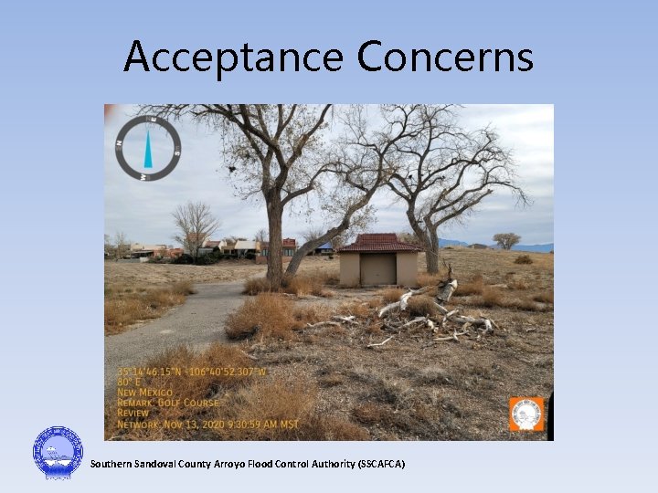 Acceptance Concerns Southern Sandoval County Arroyo Flood Control Authority (SSCAFCA) 