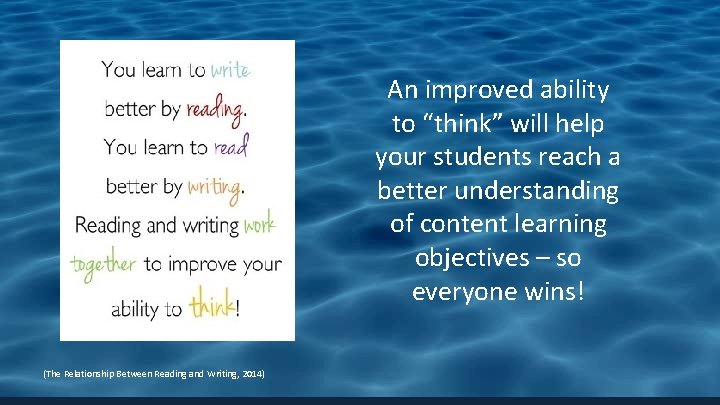 An improved ability to “think” will help your students reach a better understanding of