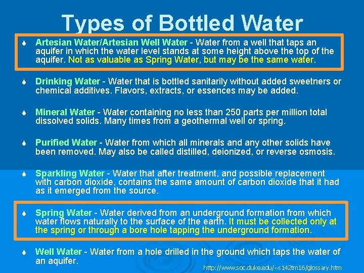Types of Bottled Water S Artesian Water/Artesian Well Water - Water from a well