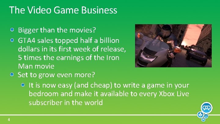 The Video Game Business Bigger than the movies? GTA 4 sales topped half a