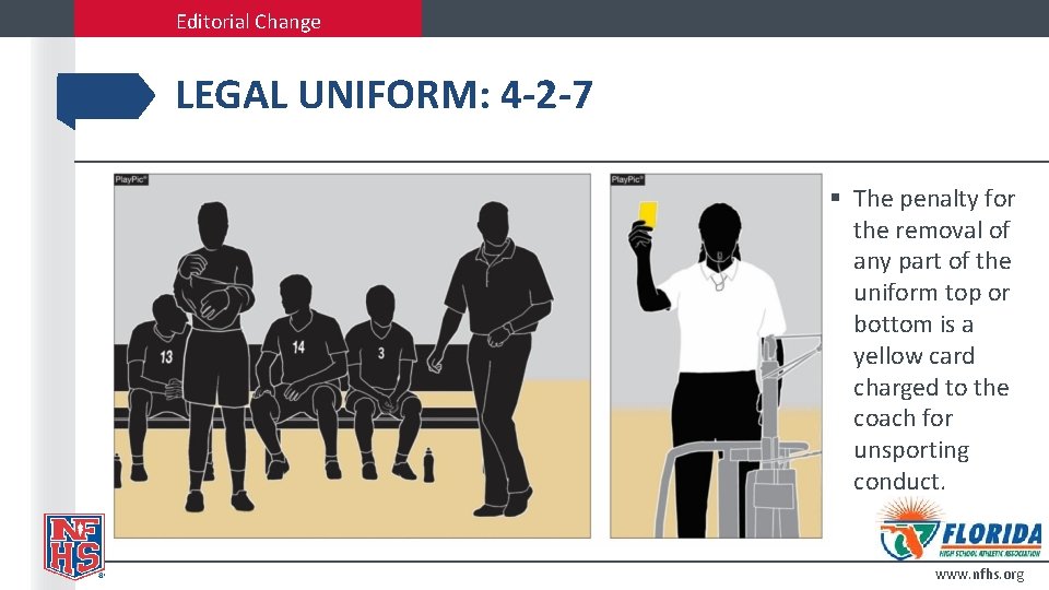 Editorial Change LEGAL UNIFORM: 4 -2 -7 § The penalty for the removal of