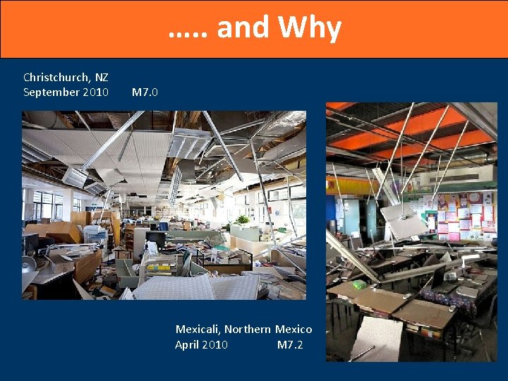 …. . and Why Christchurch, NZ September 2010 M 7. 0 Mexicali, Northern Mexico