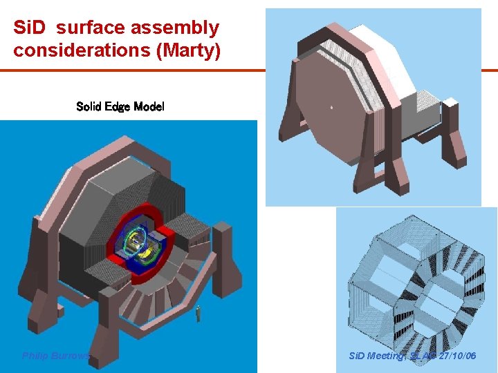 Si. D surface assembly considerations (Marty) Solid Edge Model Philip Burrows Si. D Meeting,