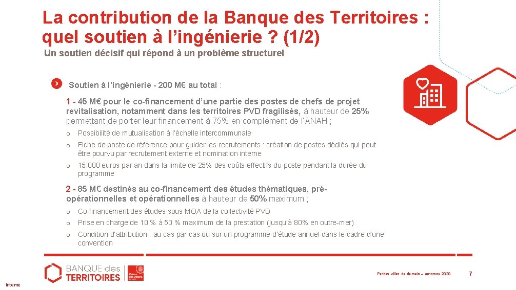 La contribution de la Banque des Territoires : quel soutien à l’ingénierie ? (1/2)