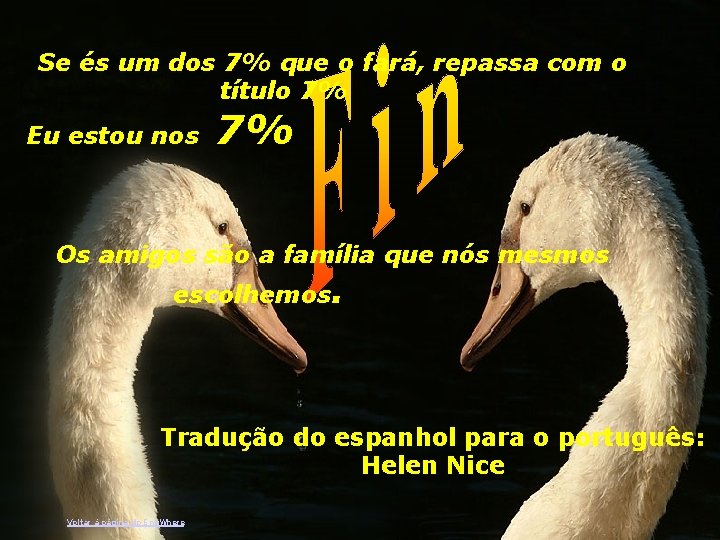 Se és um dos 7% que o fará, repassa com o título 7% Eu