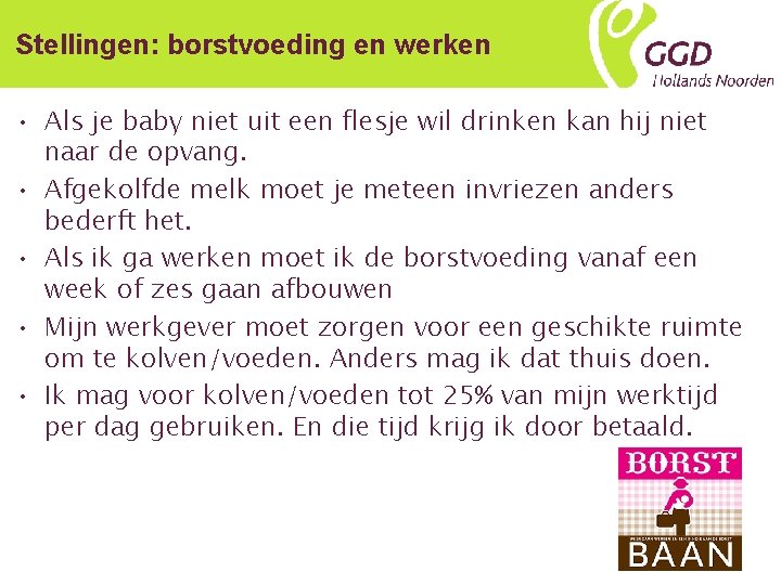 Stellingen: borstvoeding en werken • Als je baby niet uit een flesje wil drinken