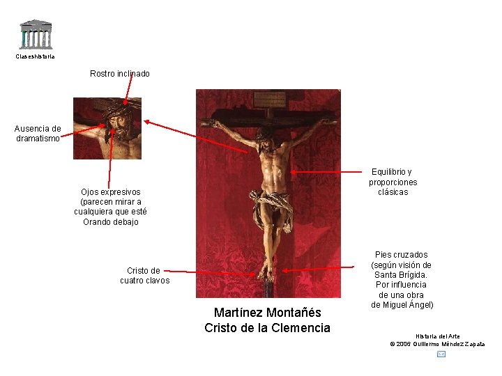 Claseshistoria Rostro inclinado Ausencia de dramatismo Equilibrio y proporciones clásicas Ojos expresivos (parecen mirar