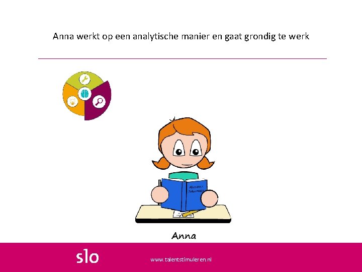 Anna werkt op een analytische manier en gaat grondig te werk www. talentstimuleren. nl