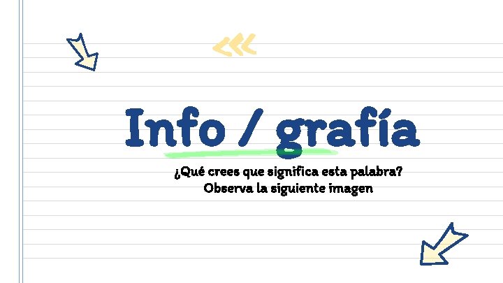 Info / grafía ¿Qué crees que significa esta palabra? Observa la siguiente imagen 