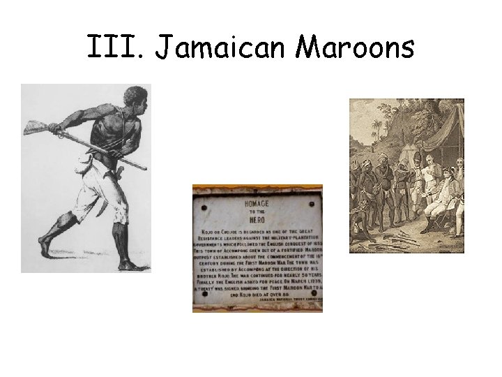 III. Jamaican Maroons 