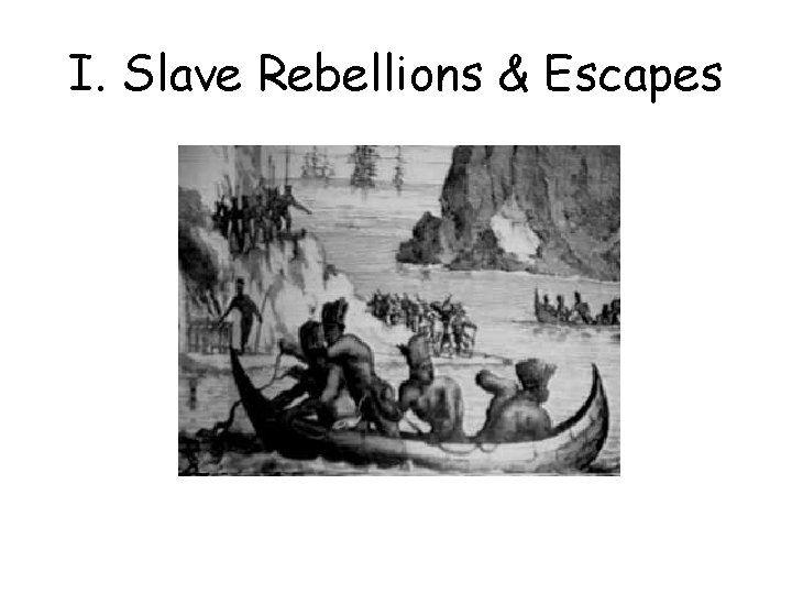 I. Slave Rebellions & Escapes 