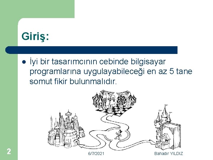 Giriş: l 2 İyi bir tasarımcının cebinde bilgisayar programlarına uygulayabileceği en az 5 tane