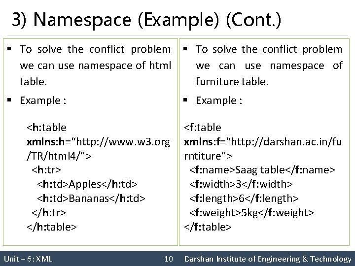 3) Namespace (Example) (Cont. ) § To solve the conflict problem we can use