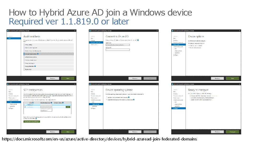 How to Hybrid Azure AD join a Windows device Required ver 1. 1. 819.