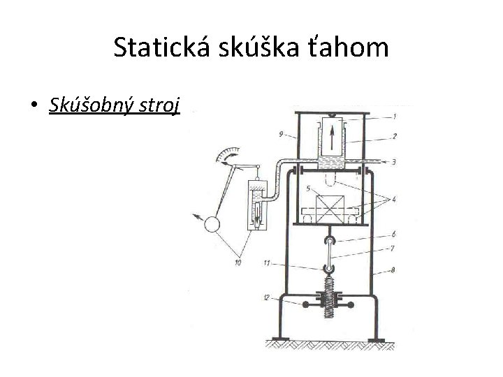 Statická skúška ťahom • Skúšobný stroj 