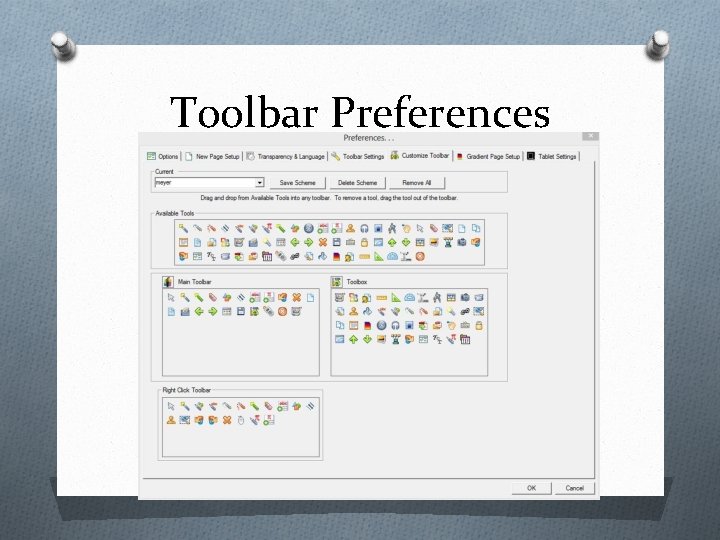 Toolbar Preferences 