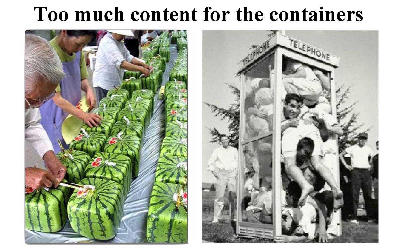 Too much content for the containers 