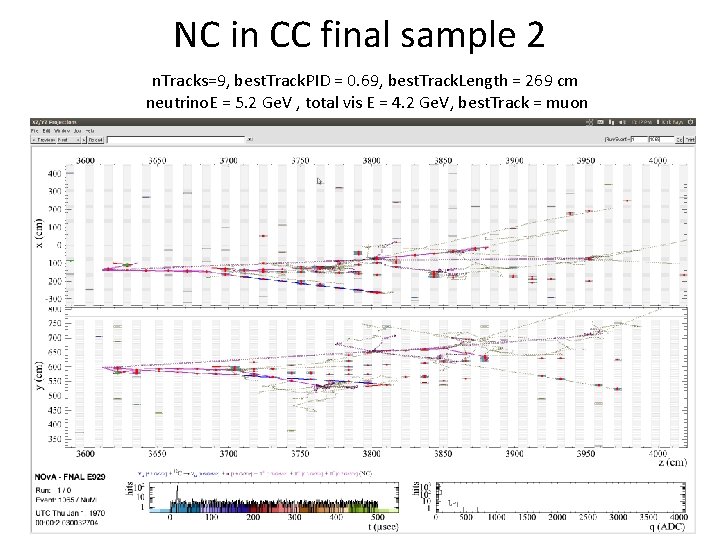 NC in CC final sample 2 n. Tracks=9, best. Track. PID = 0. 69,