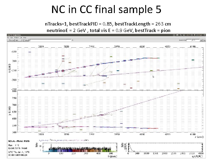 NC in CC final sample 5 n. Tracks=1, best. Track. PID = 0. 85,