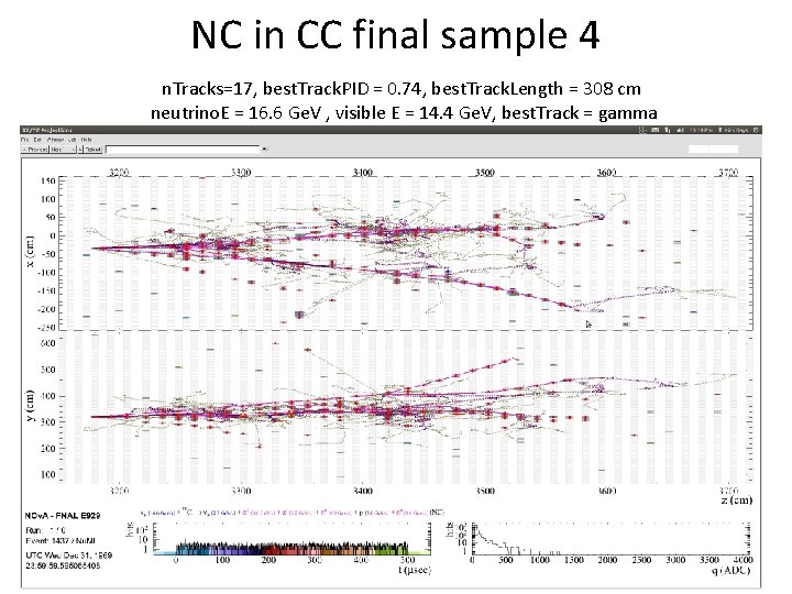 NC in CC final sample 4 n. Tracks=17, best. Track. PID = 0. 74,