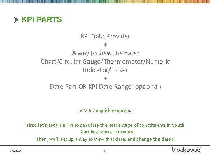 KPI PARTS KPI Data Provider + A way to view the data: Chart/Circular Gauge/Thermometer/Numeric