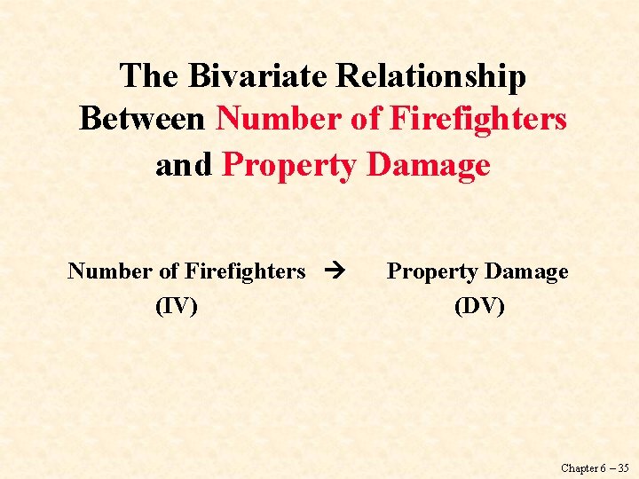 The Bivariate Relationship Between Number of Firefighters and Property Damage Number of Firefighters (IV)
