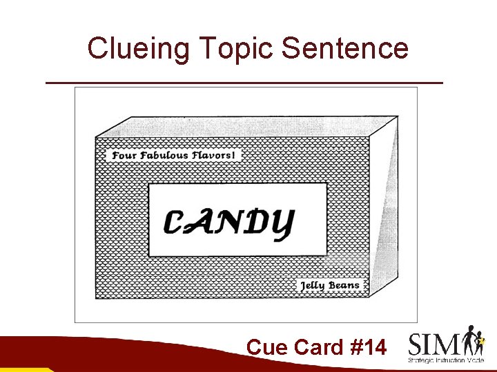 Clueing Topic Sentence Cue Card #14 