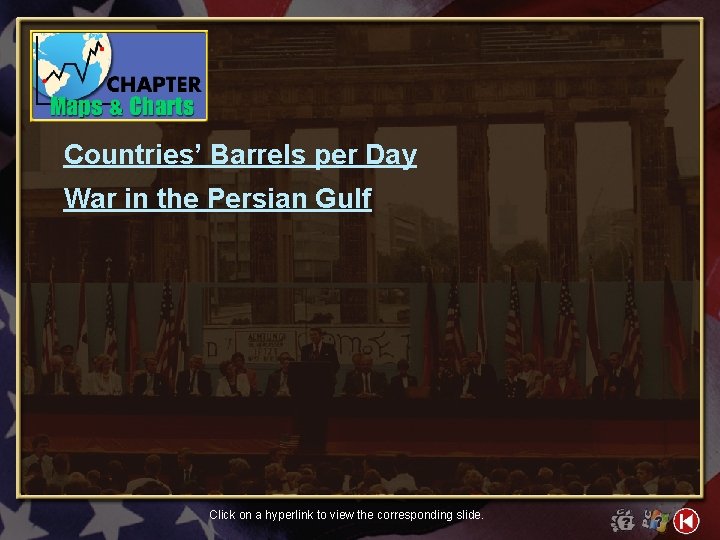 Countries’ Barrels per Day War in the Persian Gulf Click on a hyperlink to