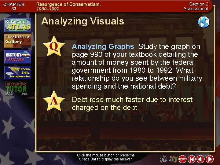 Analyzing Visuals Analyzing Graphs Study the graph on page 990 of your textbook detailing