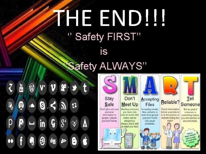 THE END!!! ‘’ Safety FIRST’’ is ‘’Safety ALWAYS’’ 