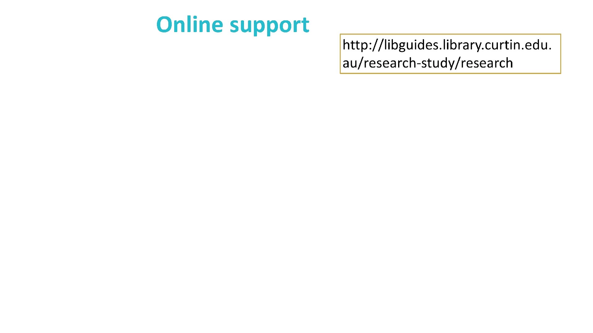 Online support 