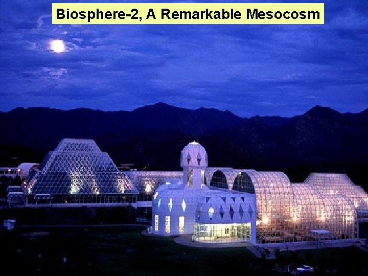 Biosphere-2, A Remarkable Mesocosm 