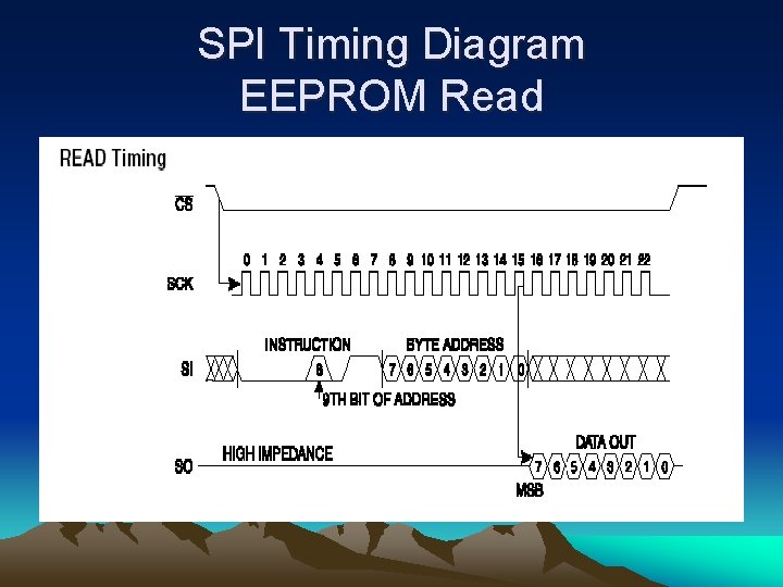 SPI Timing Diagram EEPROM Read 