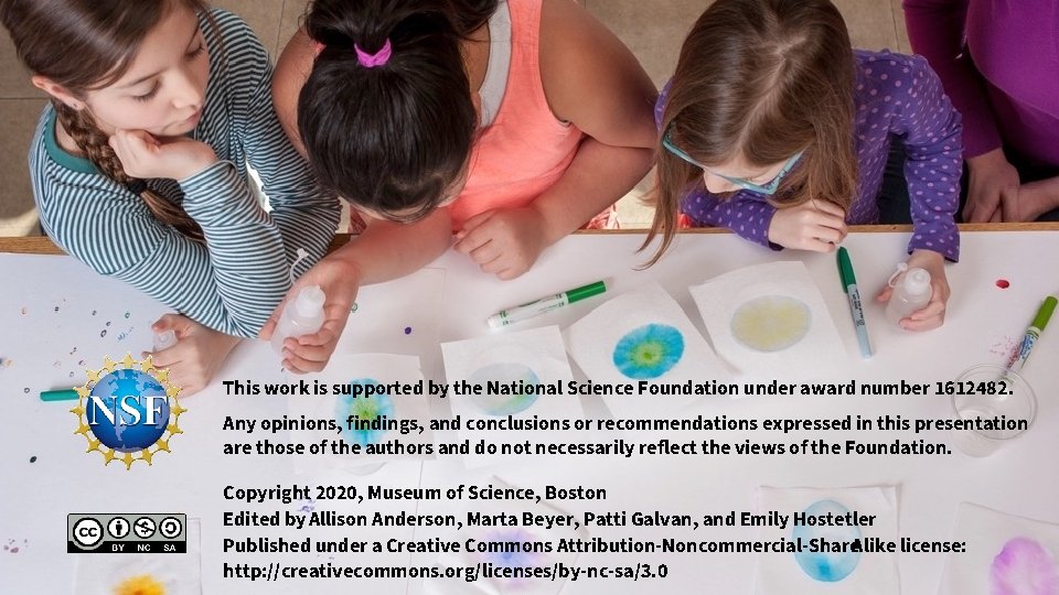 This work is supported by the National Science Foundation under award number 1612482. Any